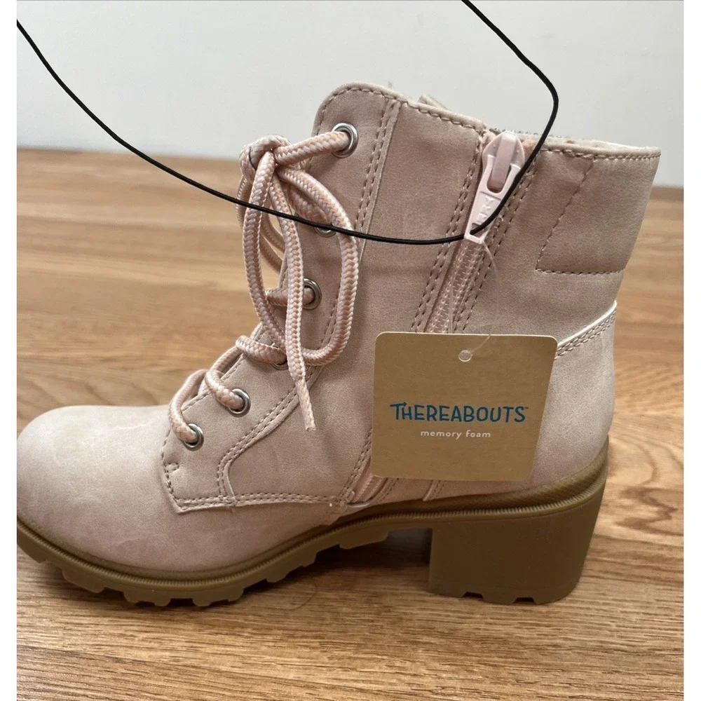 Thereabouts Kinsley Mauve Sparkle Zip Ankle Boots Youth Girls Size‎ 2 NEW